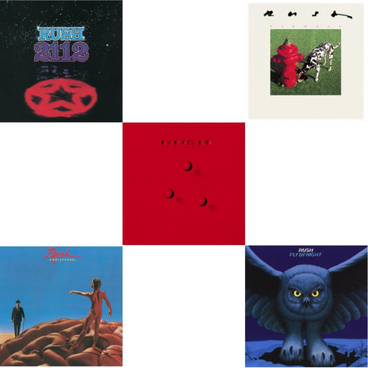 Rush - Fly By Night (180G) & 2112 (180G) & Hemispheres (180G) & Signals (180G) & Hold Your Fire (180G) - LP Vinyl Bundle
