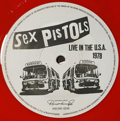 Sex Pistols – Live In The U.S.A. (January 5th 1978) (LTD Red Color Vinyl) LP Record