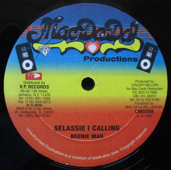 Beenie Man / Godfather Fresh – Selassie I Calling / Palava Vinyl LP Record *Sealed 1995 Release*