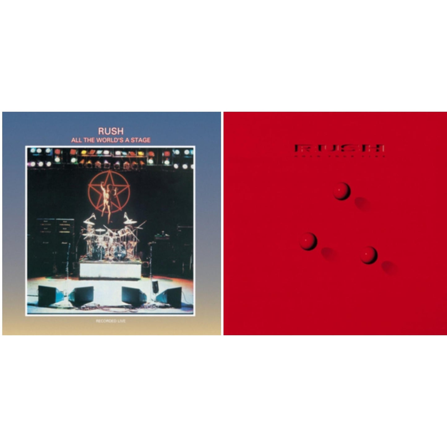 Rush - All The World's A Stage (180G) & Hold Your Fire (180G) - LP Vinyl Bundle