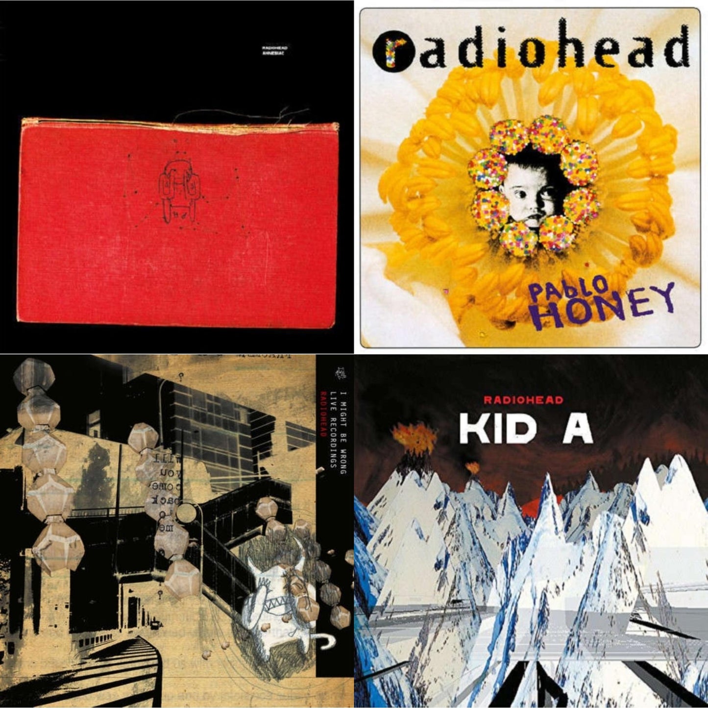 Radiohead - Pablo Honey (180G) & Kid A (2LP/180G) & Amnesiac (2LP/180G) & I Might Be Wrong