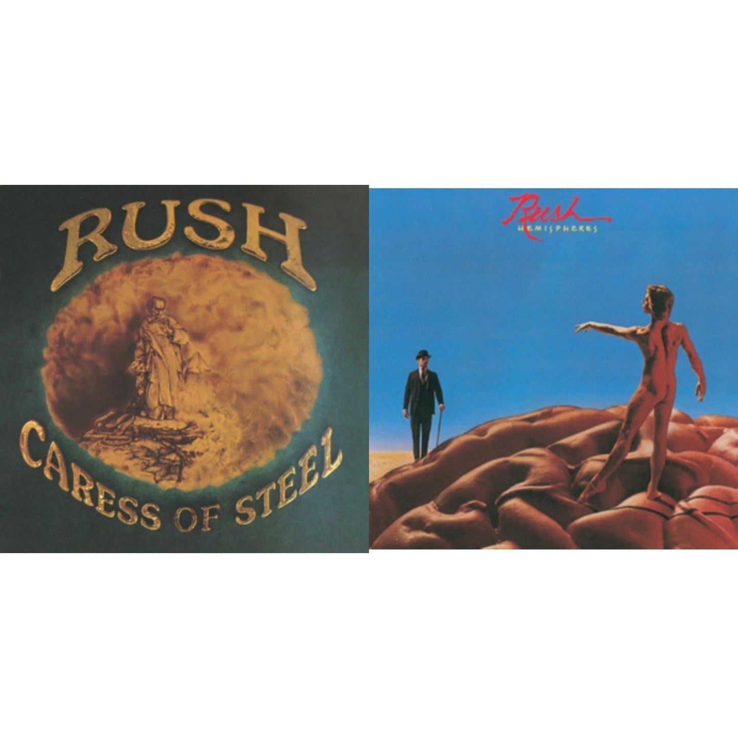 Rush - Caress Of Steel (180G/Dl Card) & Hemispheres (180G) - LP Vinyl Bundle