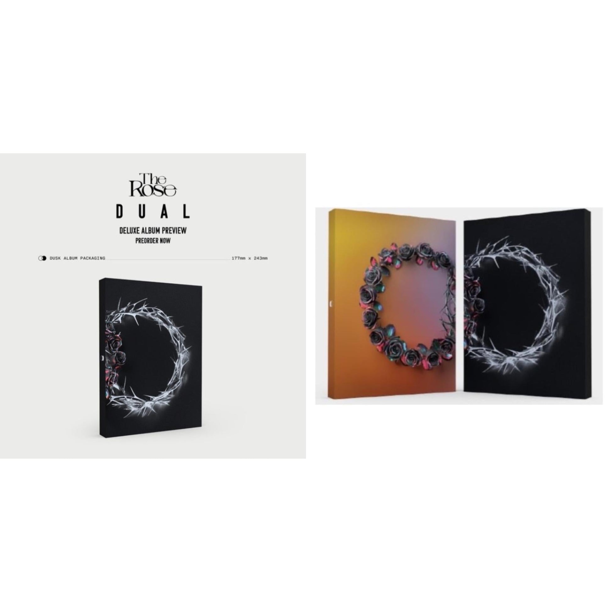 Rose - Dual (Deluxe Box Album) (Dawn Ver.) & Dual (Deluxe Box Album) (Dusk Ver.) - CD Bundle