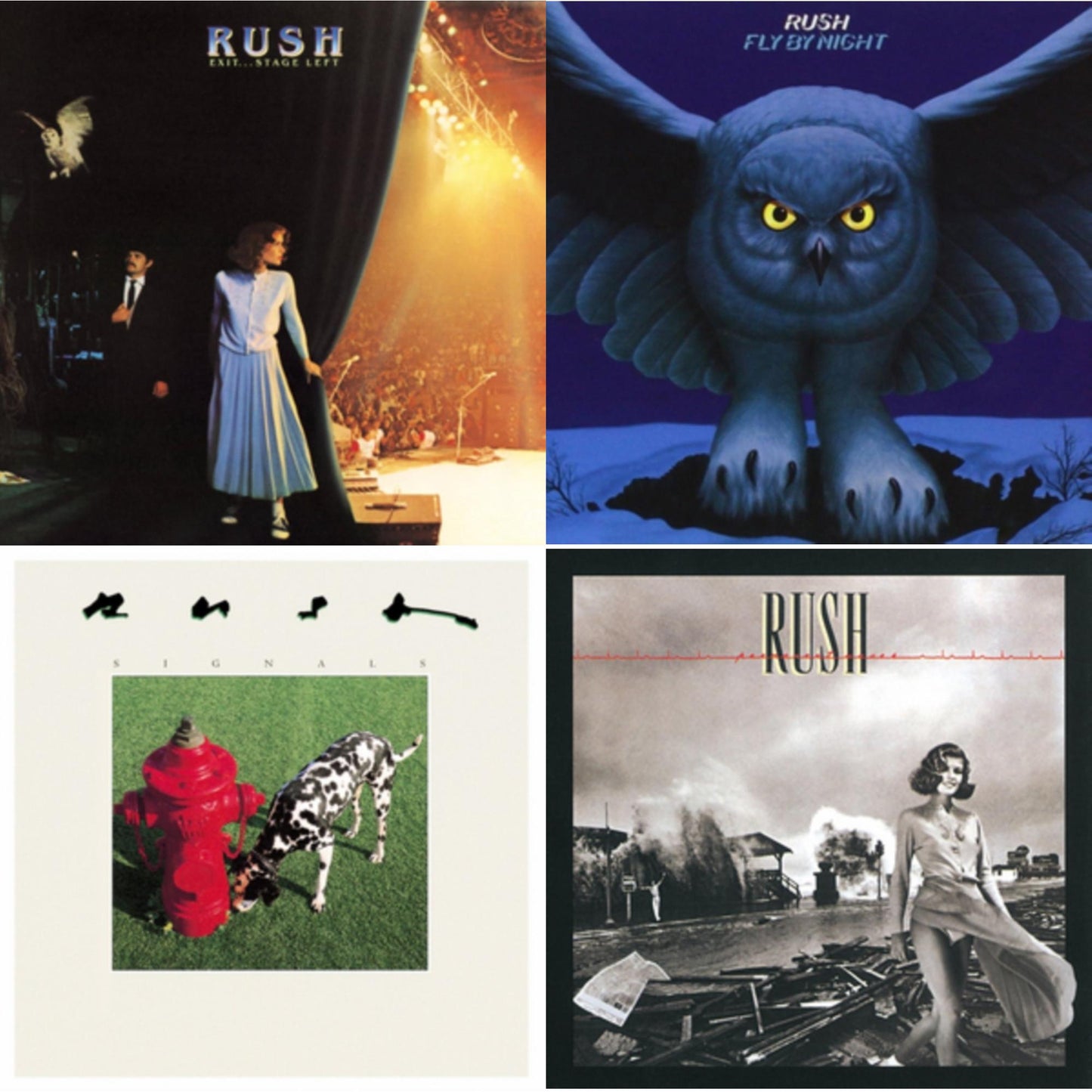 Rush - Fly By Night (180G) & Permanent Waves (180G) & Exit Stage Left (180G) & Signals (180G) - LP Vinyl Bundle