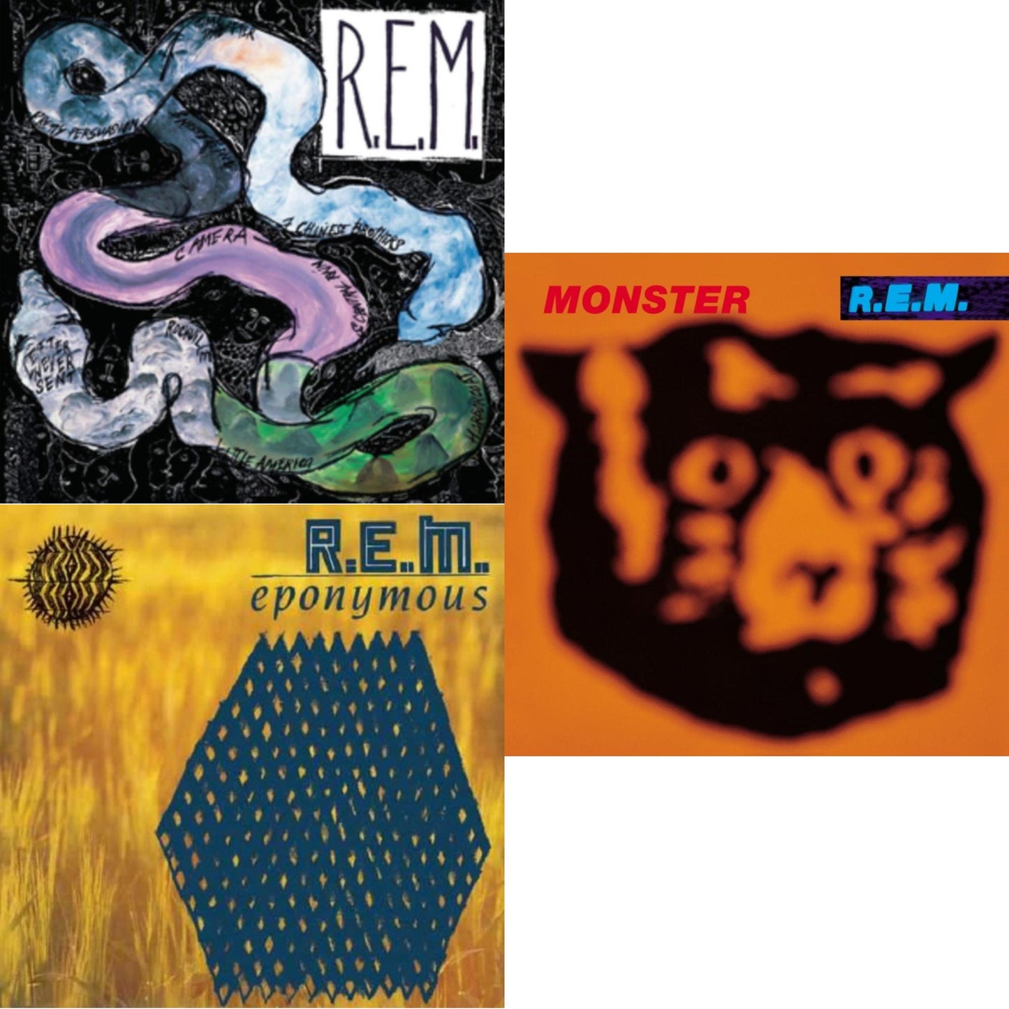 R.E.M. - Reckoning & Eponymous & Monster - LP Vinyl Bundle
