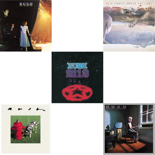 Rush - 2112 (180G) & Exit Stage Left (180G) & Signals (180G) & Grace Under Pressure (180G) & Power Windows (180G) - LP Vinyl Bundle