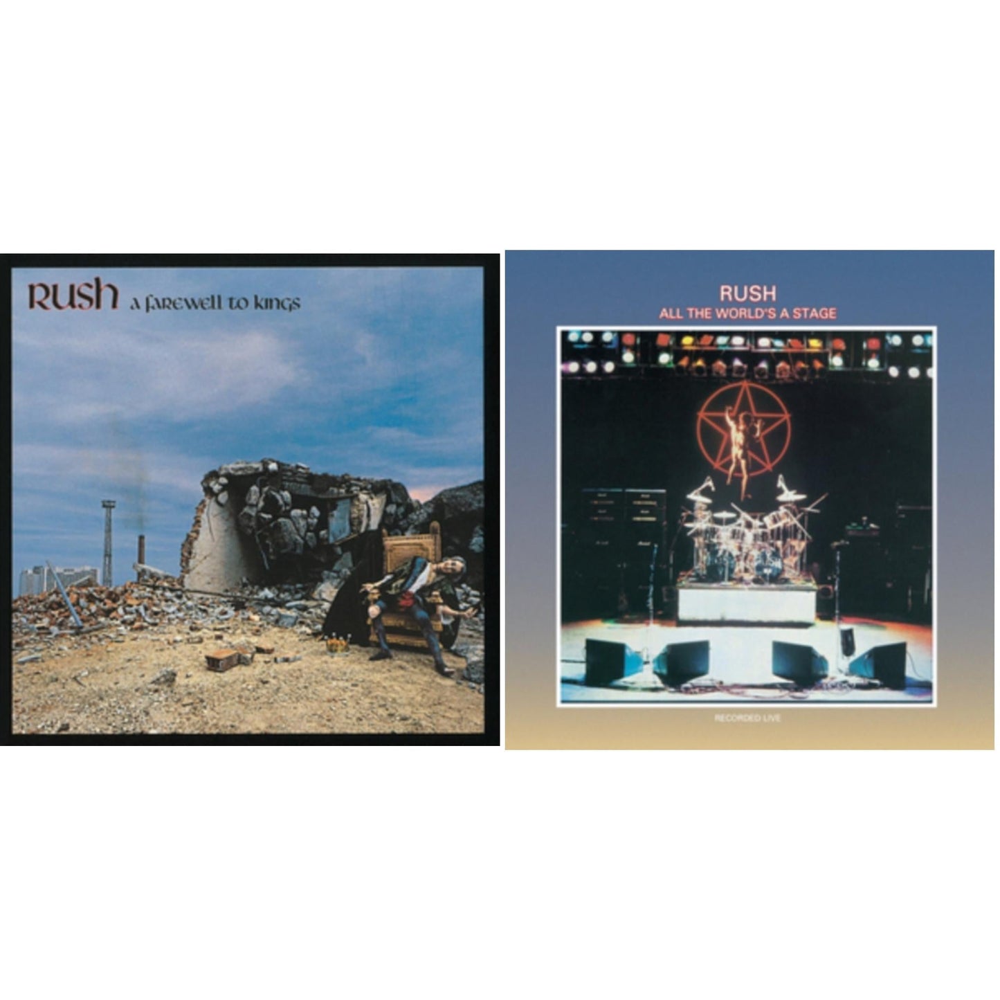 Rush - All The World's A Stage (180G) & Farewell To Kings (180G) - LP Vinyl Bundle