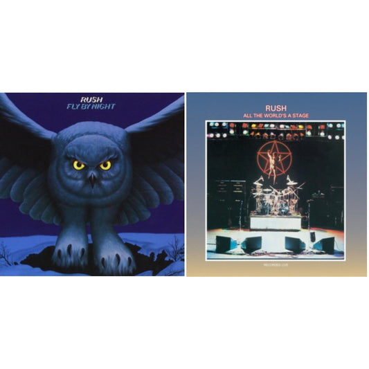 Rush - Fly By Night (180G) & All The World's A Stage (180G) - LP Vinyl Bundle
