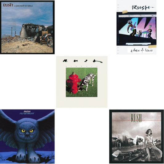 Rush - Fly By Night (180G) & Farewell To Kings (180G) & Permanent Waves (180G) & Signals (180G) & Show Of Hands (180G) - LP Vinyl Bundle