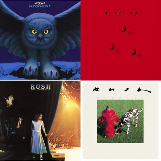 Rush - Fly By Night (180G) & Exit Stage Left (180G) & Signals (180G) & Hold Your Fire (180G) - LP Vinyl Bundle