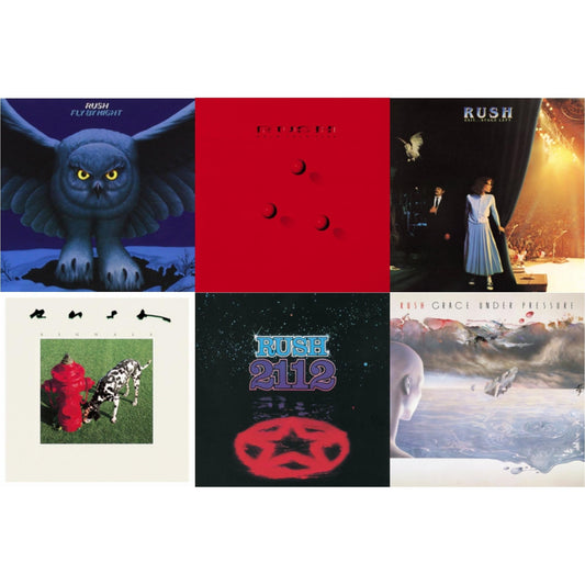 Rush - Fly By Night (180G) & 2112 (180G) & Exit Stage Left (180G) & Signals (180G) & Grace Under Pressure (180G) & Hold Your Fire (180G) - LP Vinyl Bundle