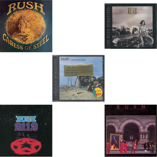 Rush - Caress Of Steel & 2112 & Farewell To Kings & Permanent Waves & Moving Pictures (Remastered) - CD Bundle