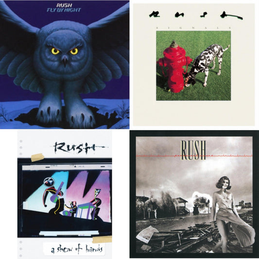 Rush - Fly By Night (180G) & Permanent Waves (180G) & Signals (180G) & Show Of Hands (180G) - LP Vinyl Bundle