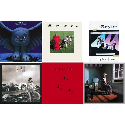 Rush - Fly By Night (180G) & Permanent Waves (180G) & Signals (180G) & Power Windows (180G) & Hold Your Fire (180G) & Show Of Hands (180G) - LP Vinyl Bundle