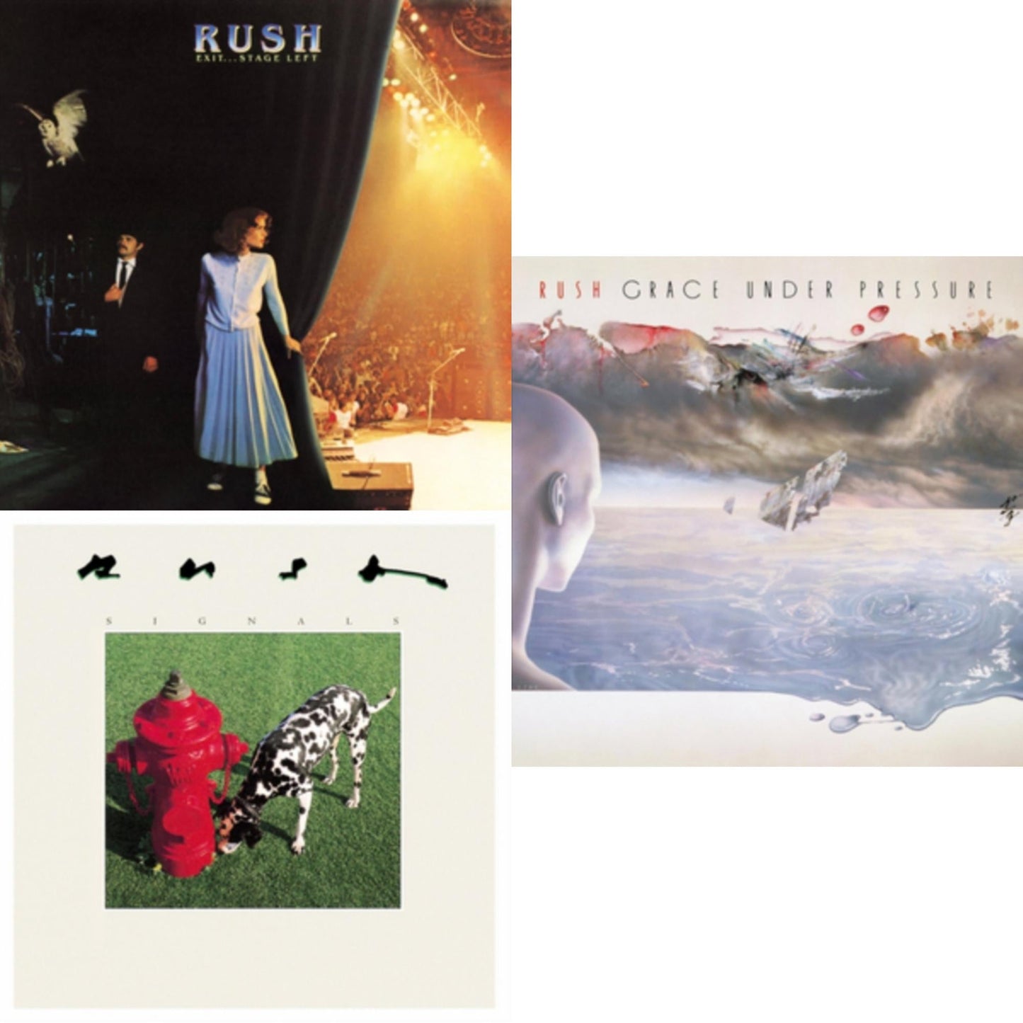 Rush - Exit Stage Left (180G) & Signals (180G) & Grace Under Pressure (180G) - LP Vinyl Bundle