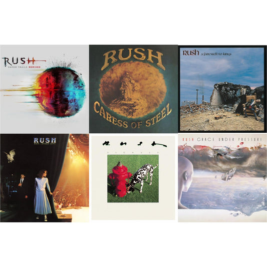 Rush - Vapor Trails (Remixed) & Caress Of Steel (180G/Dl Card) & Farewell To Kings (180G) & Exit Stage Left (180G) & Signals (180G) & Grace Under Pressure (180G) - LP Vinyl Bundle
