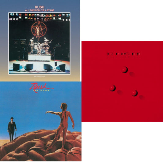 Rush - All The World's A Stage (180G) & Hemispheres (180G) & Hold Your Fire (180G) - LP Vinyl Bundle