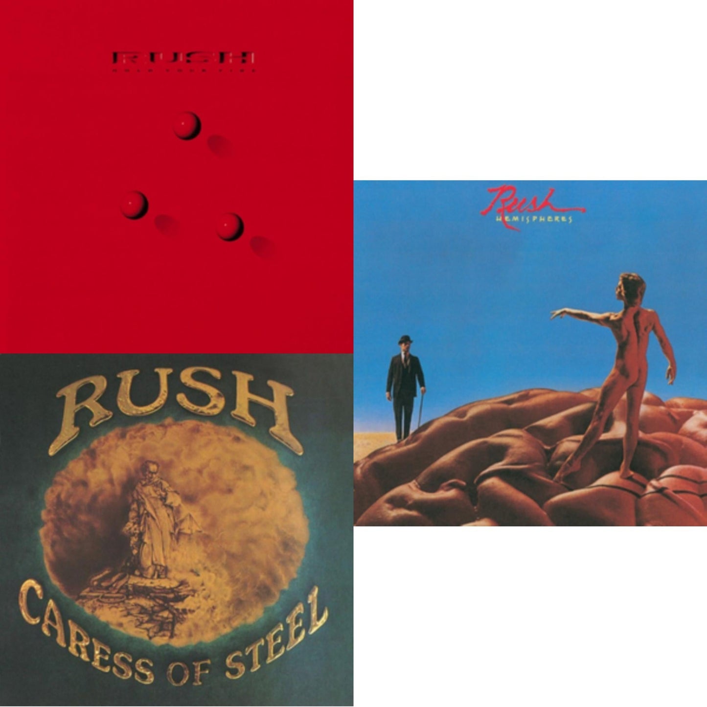Rush - Caress Of Steel (180G/Dl Card) & Hemispheres (180G) & Hold Your Fire (180G) - LP Vinyl Bundle