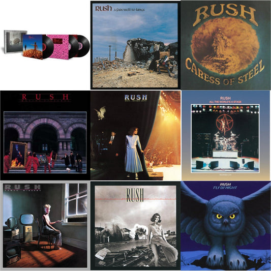 Rush - Hemispheres (40Th Anniversary/3 LP) & Farewell To Kings (180G) & Caress Of Steel (180G/Dl Card) & Moving Pictures (180G LP Vinyl/Dl Card) & Exit Stage Left (180G) & All The World's A Stage (180G) & Power Windows (180G) & Permanent Waves (180G)