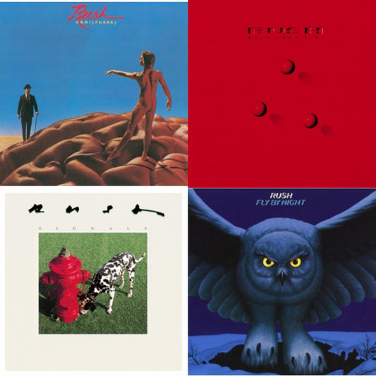 Rush - Fly By Night (180G) & Hemispheres (180G) & Signals (180G) & Hold Your Fire (180G) - LP Vinyl Bundle