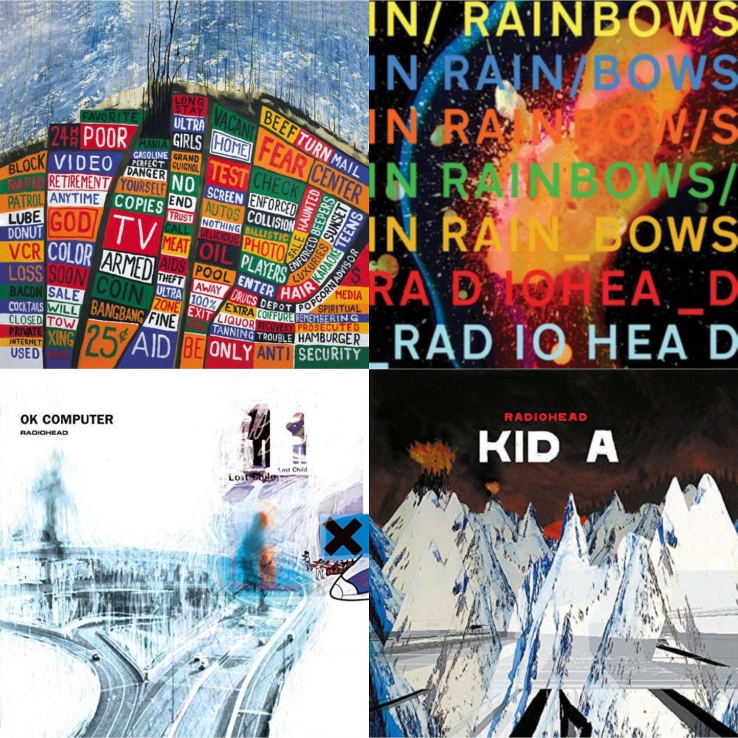 Radiohead - In Rainbows (180G) & Ok Computer (2LP/180G) & Kid A (2LP/180G) & Hail To The Thief (2LP/45 RPM/180G)