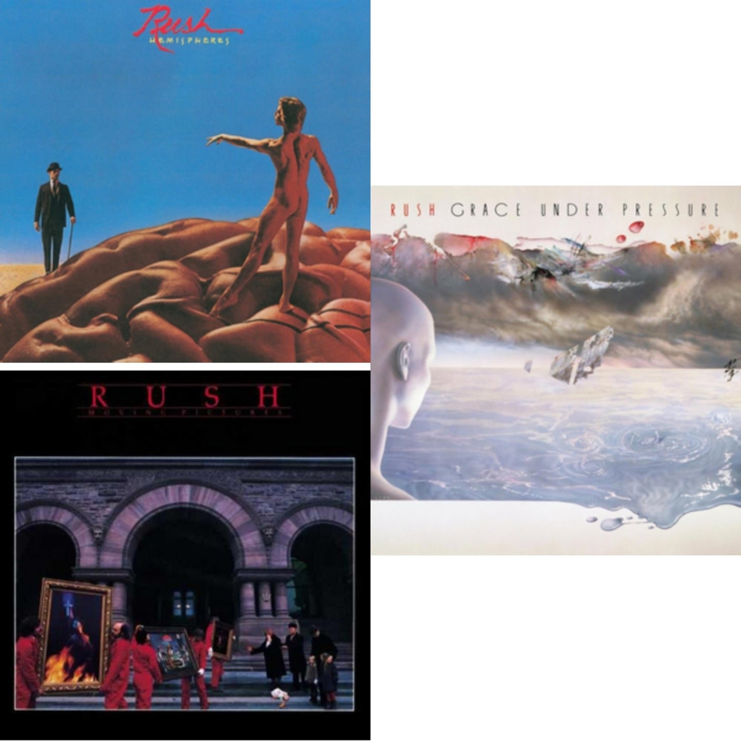 Rush - Hemispheres (180G) & Moving Pictures (180G LP Vinyl/Dl Card) & Grace Under Pressure (180G)