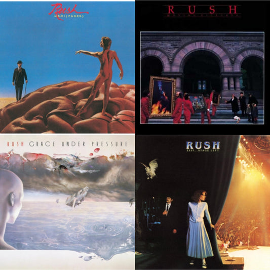 Rush - Hemispheres (180G) & Moving Pictures (180G LP Vinyl/Dl Card) & Exit Stage Left (180G) & Grace Under Pressure (180G)