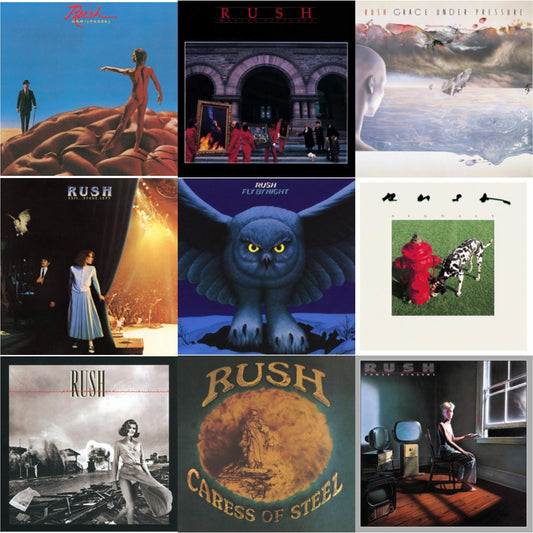 Rush - Fly By Night (180G) & Caress Of Steel (180G/Dl Card) & Hemispheres (180G) & Permanent Waves (180G) & Moving Pictures (180G LP Vinyl/Dl Card) & Exit Stage Left (180G) & Signals (180G) & Grace Under Pressure (180G) & Power Windows (180G)