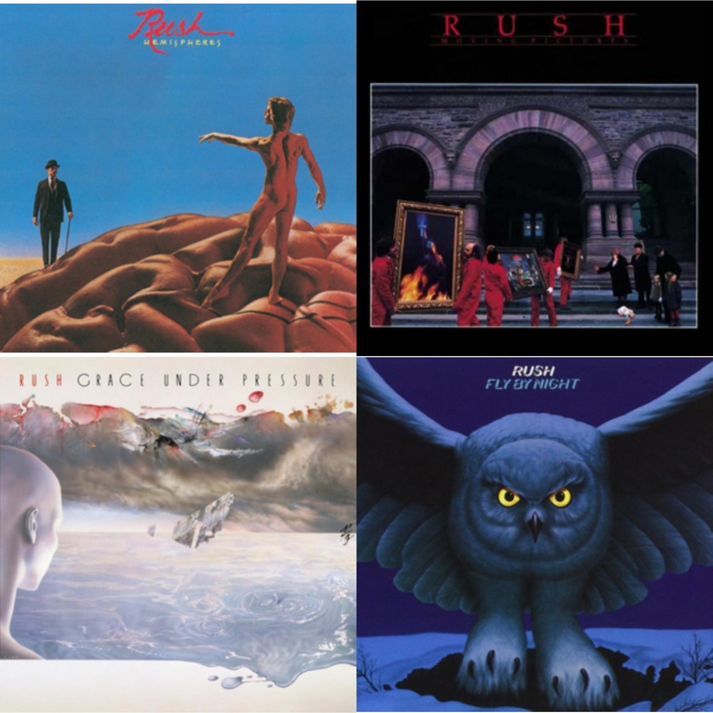 Rush - Fly By Night (180G) & Hemispheres (180G) & Moving Pictures (180G LP Vinyl/Dl Card) & Grace Under Pressure (180G)