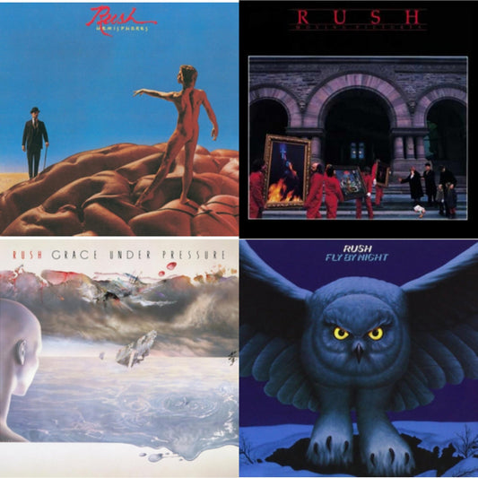 Rush - Fly By Night (180G) & Hemispheres (180G) & Moving Pictures (180G LP Vinyl/Dl Card) & Grace Under Pressure (180G)