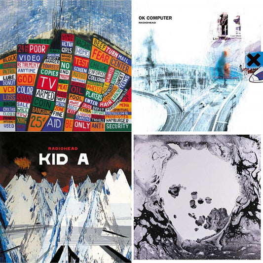 Radiohead - Ok Computer (2LP/180G) & Kid A (2LP/180G) & Hail To The Thief (2LP/45 RPM/180G) & Moon Shaped Pool (Foil Gatefold Cover)