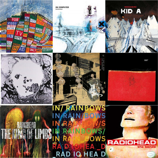 Radiohead - In Rainbows (180G) & Bends (180G) & Ok Computer (2LP/180G) & Kid A (2LP/180G) & Amnesiac (2LP/180G) & I Might Be Wrong & Hail To The Thief (2LP/45 RPM/180G) & King Of Limbs (180G) & Moon Shaped Pool (Foil Gatefold Cover)