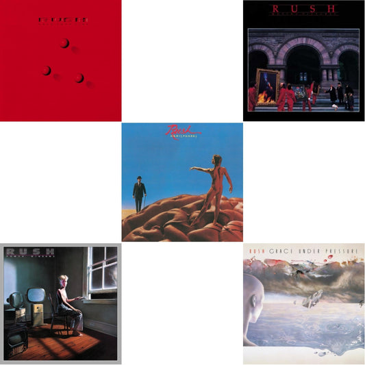 Rush - Hemispheres (180G) & Moving Pictures (180G LP Vinyl/Dl Card) & Grace Under Pressure (180G) & Power Windows (180G) & Hold Your Fire (180G)