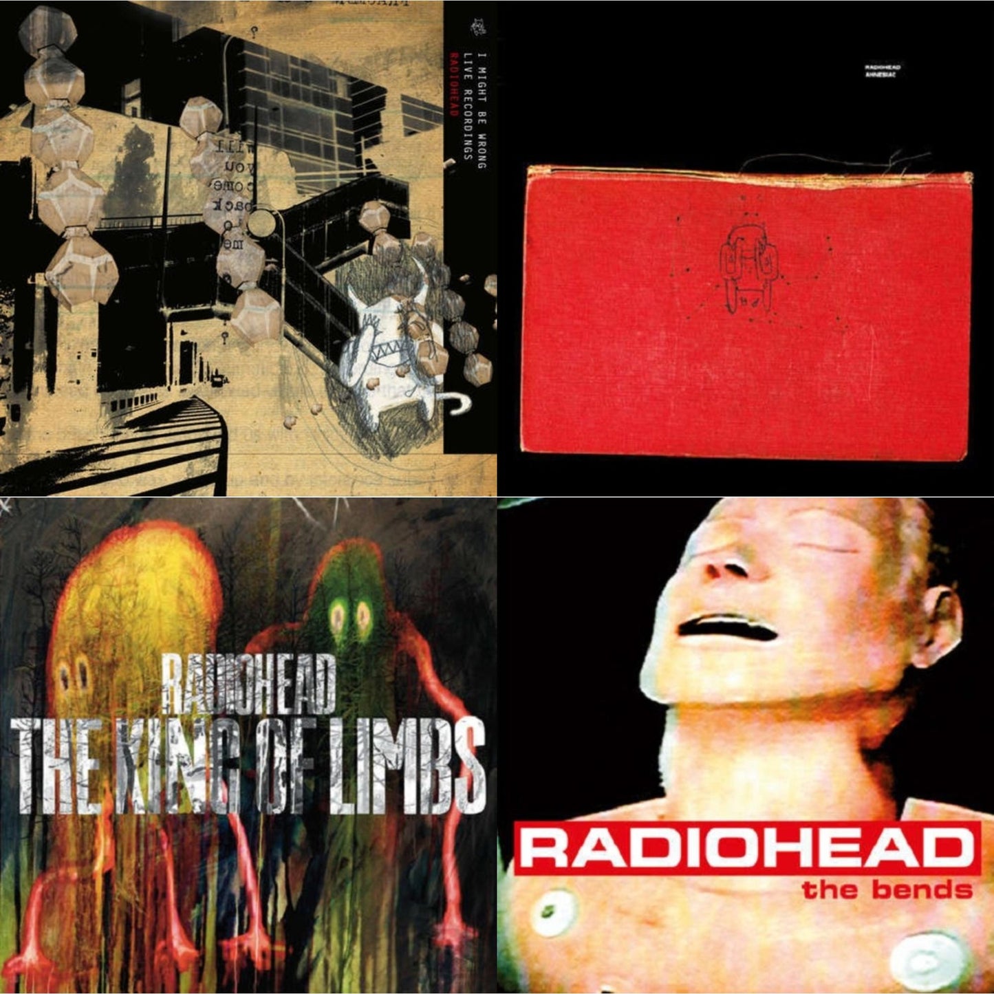 Radiohead - Bends (180G) & Amnesiac (2LP/180G) & I Might Be Wrong & King Of Limbs (180G)