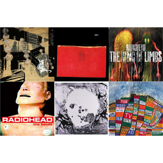 Radiohead - Bends (180G) & Amnesiac (2LP/180G) & I Might Be Wrong & Hail To The Thief (2LP/45 RPM/180G) & King Of Limbs (180G) & Moon Shaped Pool (Foil Gatefold Cover)