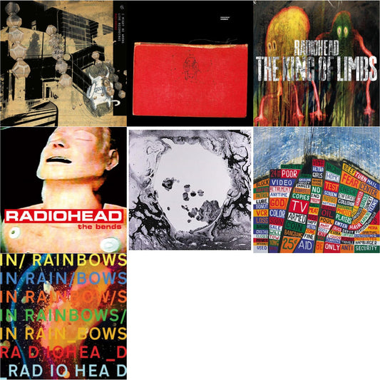 Radiohead - In Rainbows (180G) & Bends (180G) & Amnesiac (2LP/180G) & I Might Be Wrong & Hail To The Thief (2LP/45 RPM/180G) & King Of Limbs (180G) & Moon Shaped Pool (Foil Gatefold Cover)