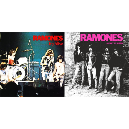 Ramones - Rocket To Russia (Remastered) & It's Alive (2019 Remaster) - LP Vinyl Bundle
