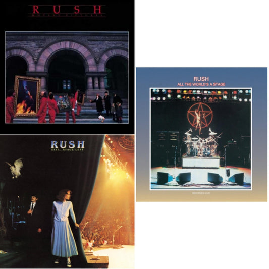 Rush - All The World's A Stage (180G) & Moving Pictures (180G LP Vinyl/Dl Card) & Exit Stage Left (180G)