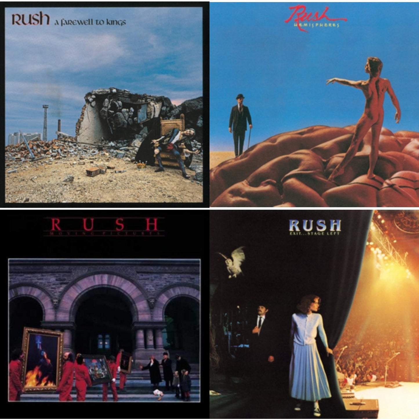 Rush - Farewell To Kings (180G) & Hemispheres (180G) & Moving Pictures (180G LP Vinyl/Dl Card) & Exit Stage Left (180G)