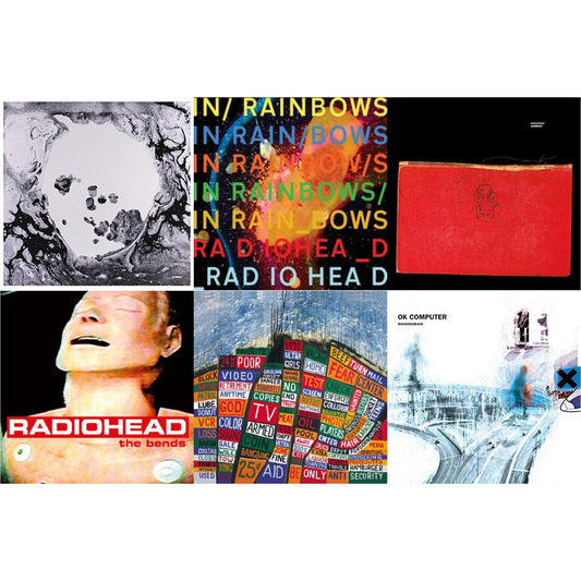 Radiohead - In Rainbows (180G) & Bends (180G) & Ok Computer (2LP/180G) & Amnesiac (2LP/180G) & Hail To The Thief (2LP/45 RPM/180G) & Moon Shaped Pool (Foil Gatefold Cover)