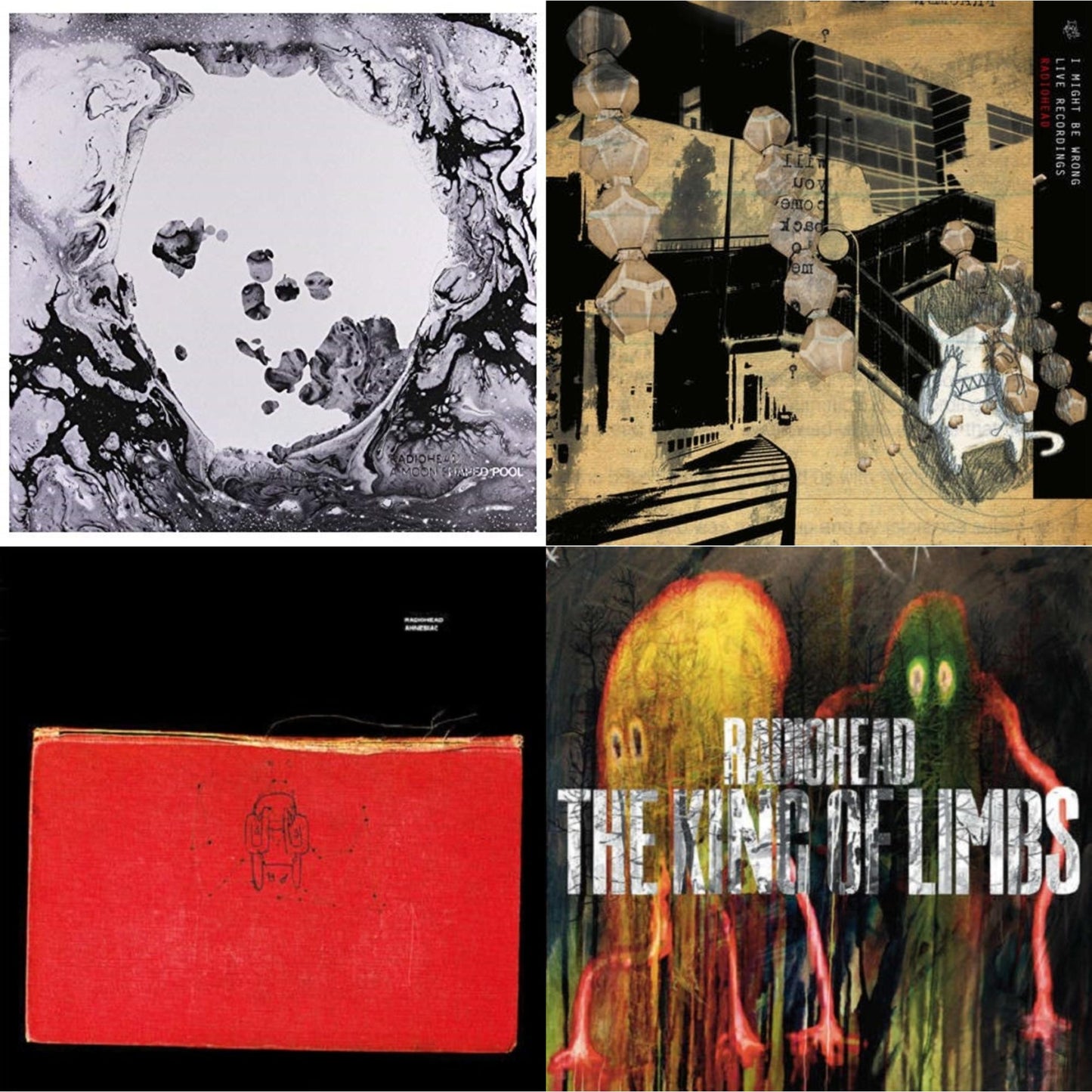 Radiohead - Moon Shaped Pool (Foil Gatefold Cover) & I Might Be Wrong & Amnesiac (2LP/180G) & King Of Limbs (180G)