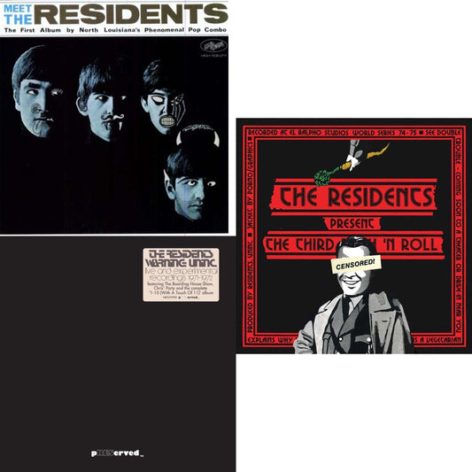 Residents - Third Reich 'N Roll: Preserved Edition (2LP) & Warning: Uninc.: Live & Experimental Recordings 1971-1972 (2LP) & Meet The Residents