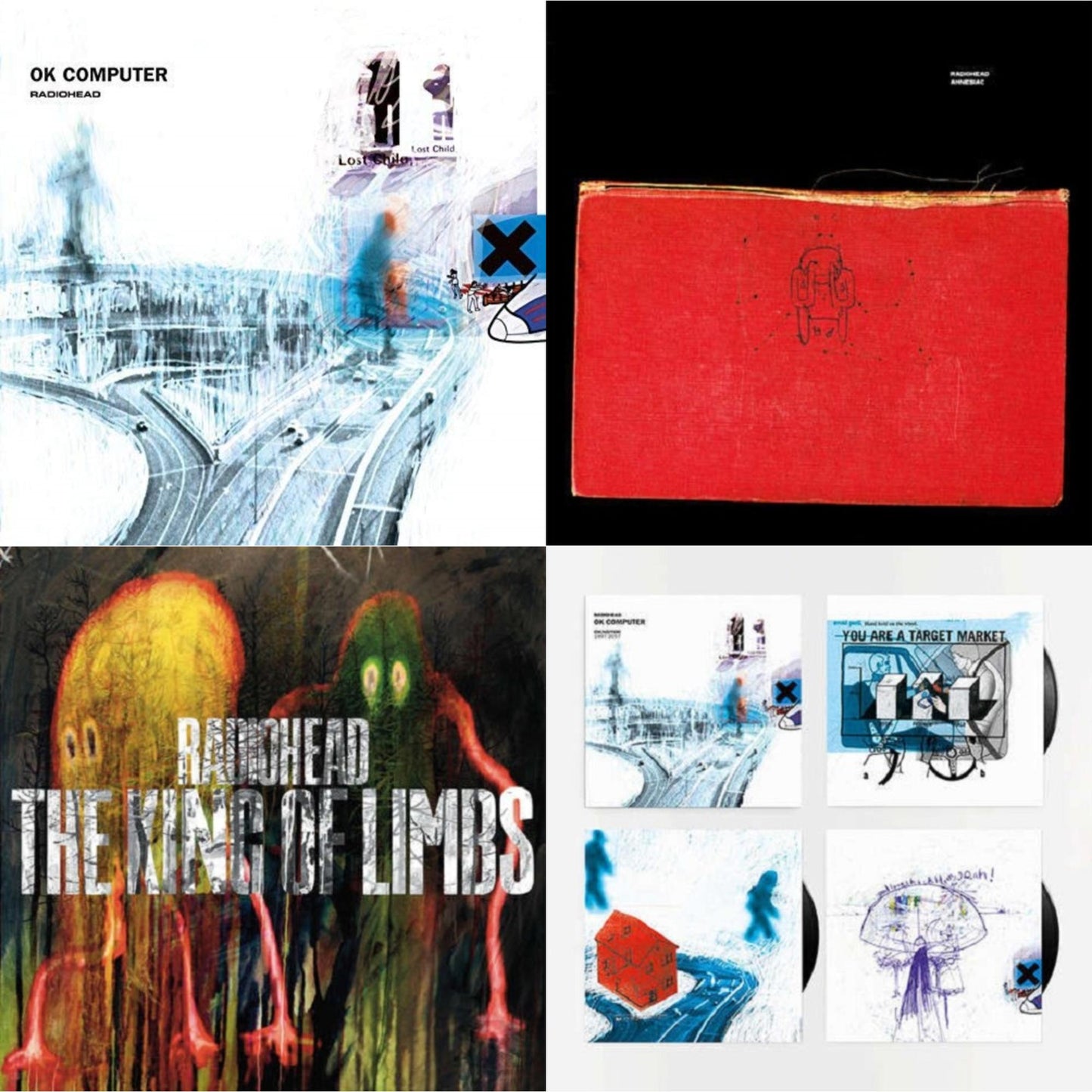 Radiohead - Ok Computer (2LP/180G) & Amnesiac (2LP/180G) & King Of Limbs (180G) & Ok Computer Oknotok (3LP/180G)