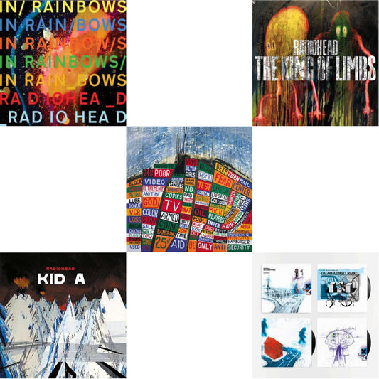 Radiohead - In Rainbows (180G) & Kid A (2LP/180G) & Hail To The Thief (2LP/45 RPM/180G) & King Of Limbs (180G) & Ok Computer Oknotok (3LP/180G)