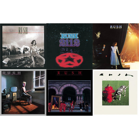 Rush - 2112 (180G) & Permanent Waves (180G) & Moving Pictures (180G LP Vinyl/Dl Card) & Exit Stage Left (180G) & Signals (180G) & Power Windows (180G)