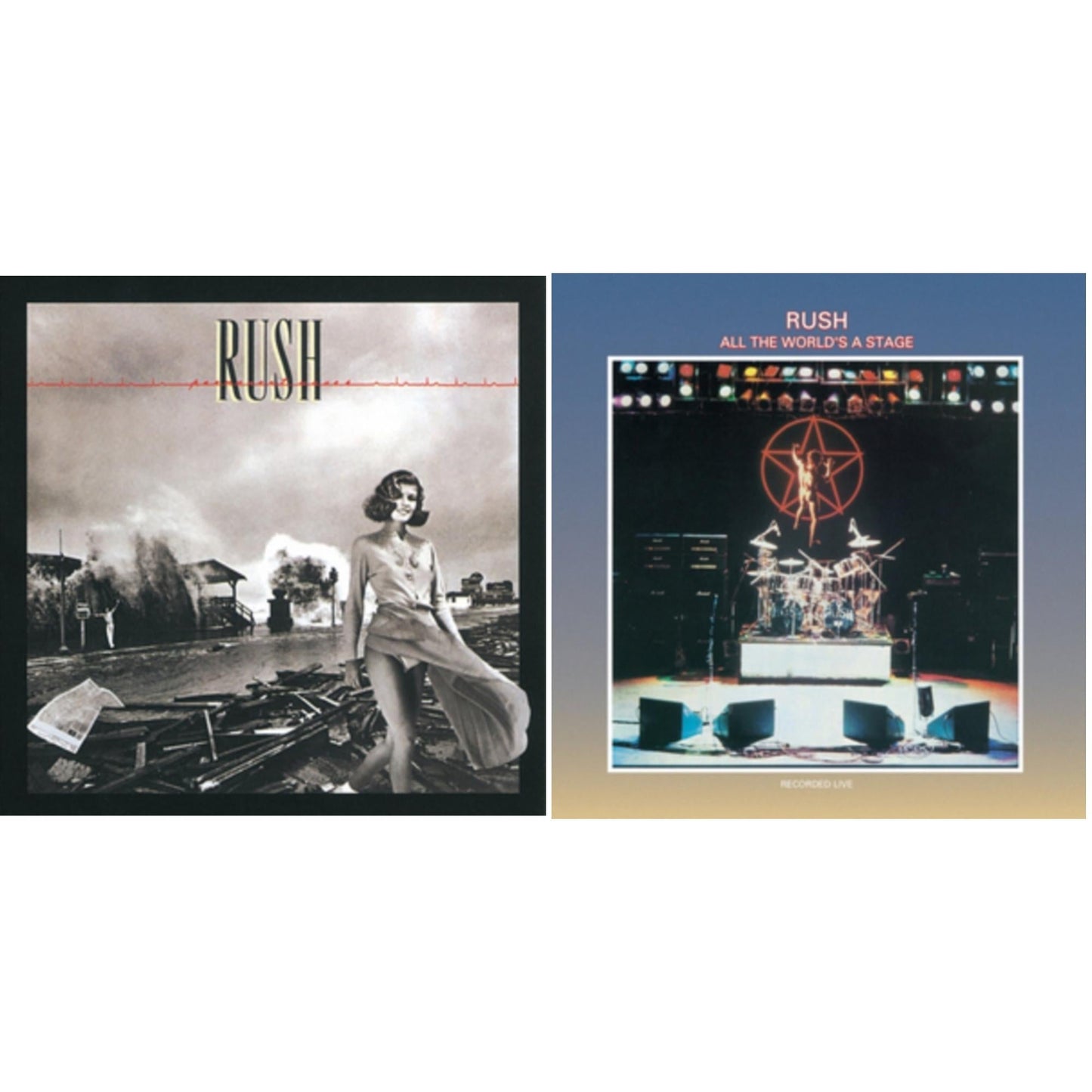 Rush - All The World's A Stage (180G) & Permanent Waves (180G) - LP Vinyl Bundle