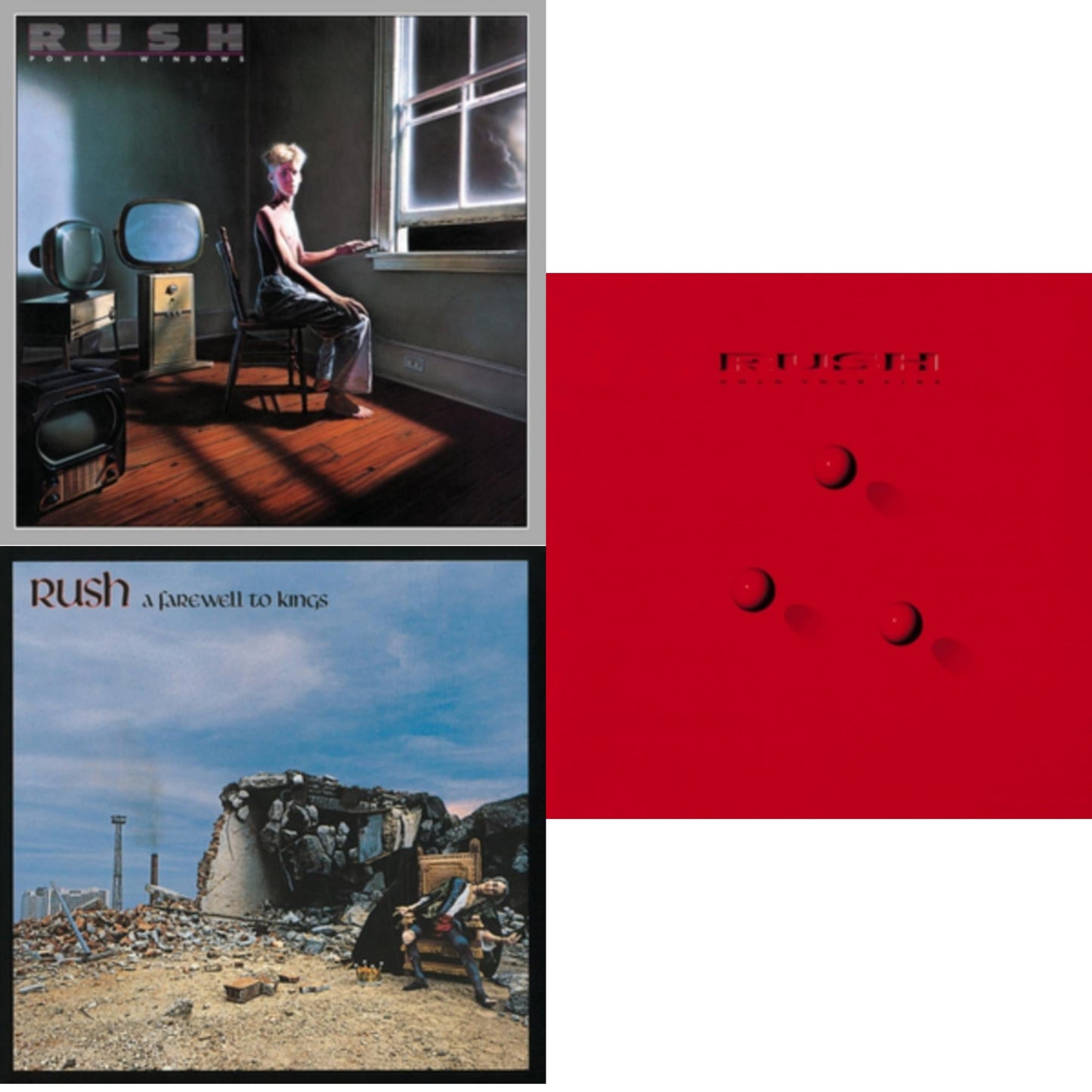 Rush - Farewell To Kings (180G) & Power Windows (180G) & Hold Your Fire (180G) - LP Vinyl Bundle