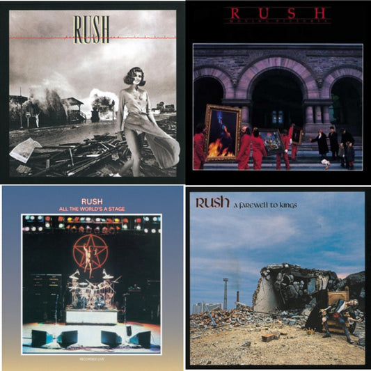 Rush - All The World's A Stage (180G) & Farewell To Kings (180G) & Permanent Waves (180G) & Moving Pictures (180G LP Vinyl/Dl Card)