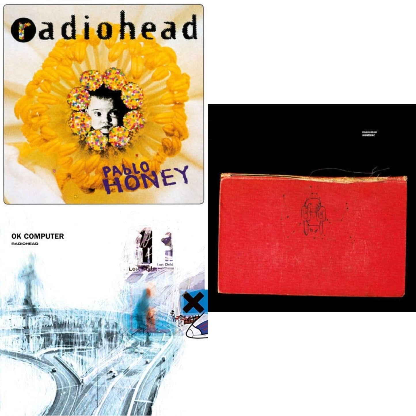 Radiohead - Pablo Honey (180G) & Ok Computer (2LP/180G) & Amnesiac (2LP/180G)