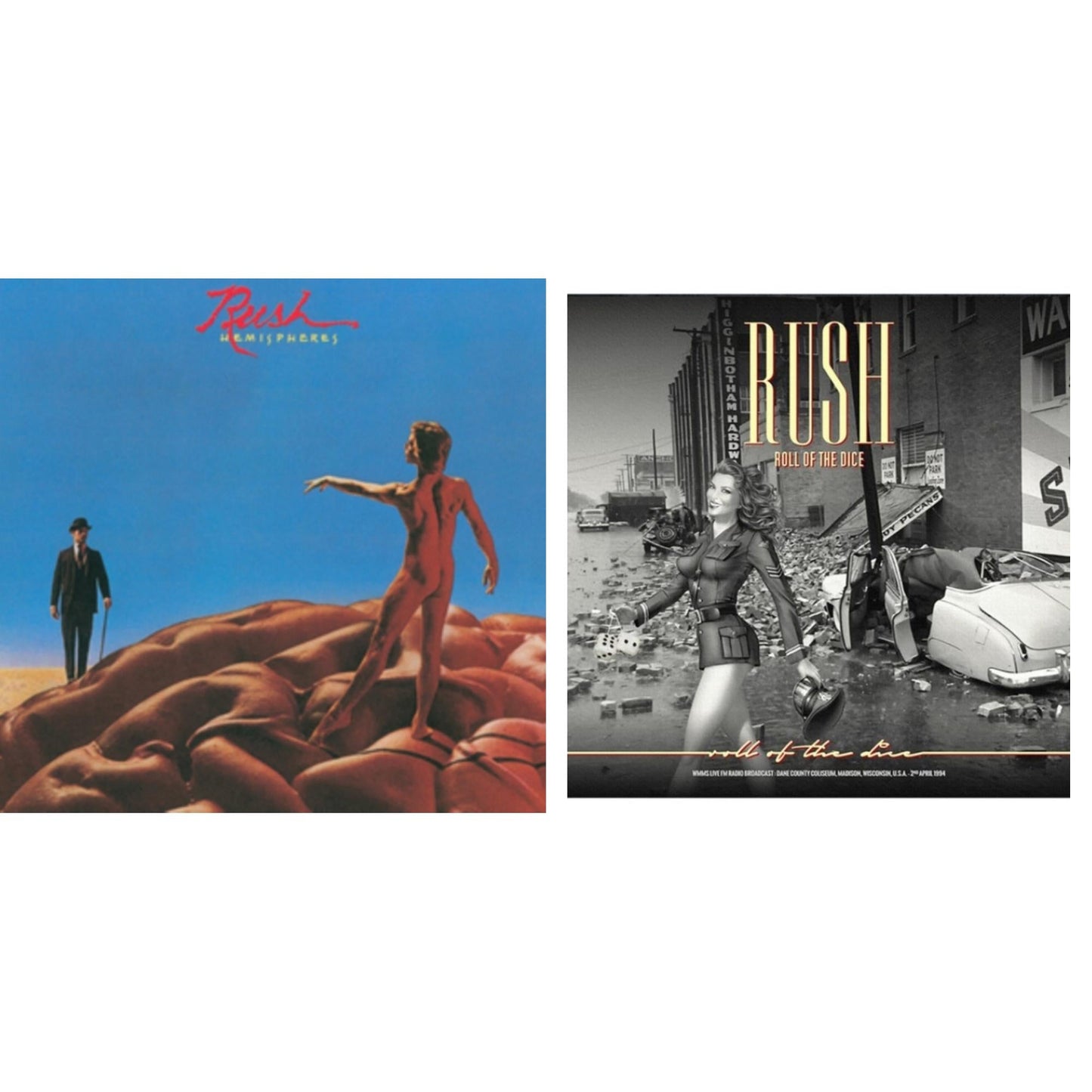 Rush - Hemispheres (180G) & Roll Of The Dice - LP Vinyl Bundle